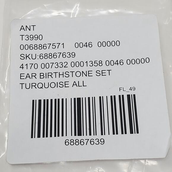 Anthropologie Set of four December birthstone turquoise earrings New with tags - Picture 3 of 8